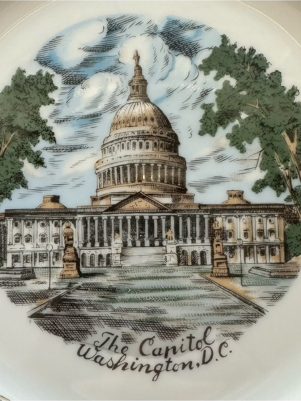 Vintage Capsco Decorative Washington D.C Capitol Collector Souvenir Plate